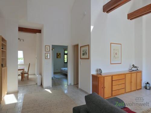 Blick zu Küche, Schlafzimmer und Bad - 