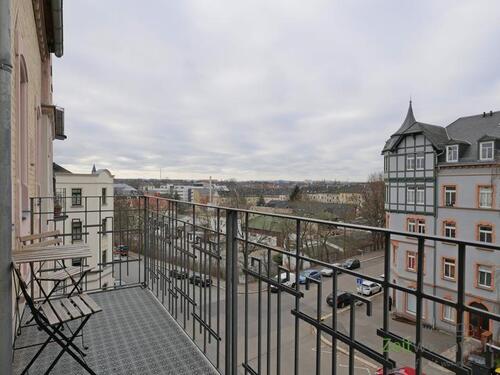 Balkonausblick im Februar - 2 Zimmer Etagenwohnung in Chemnitz