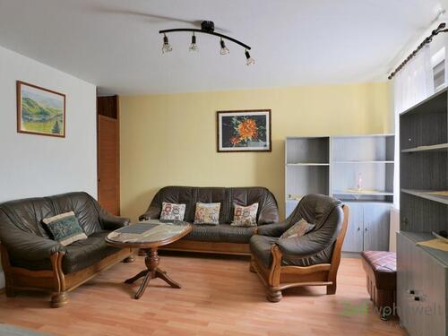 Blick in den Wohnraum - (EF1308_M) Arnstadt: Amt Wachsenburg, preiswertes möbliertes 2-Zimmer-Apartment in ruhiger Wohnlage