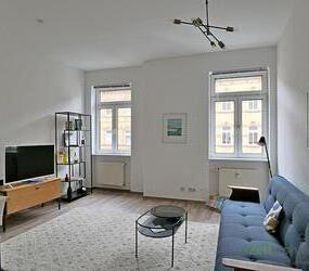 (EF0887_M) Erfurt: Johannesvorstadt, zentrumsnahe, neu möblierte Wohnung im coolen Retro-Style der 70er Jahre