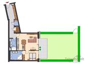 Grundriss mit Garten - 