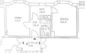 Grundriss der Wohnung - 2 Zimmer 2- Zimmerwohnung zur Miete in Gotha