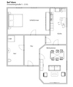 Grundriss der Wohnung - 2 Zimmer 2- Zimmerwohnung zur Miete in Bad Tabarz