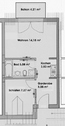 Wohnungsgrundriss - 2 Zimmer Dachgeschoßwohnung zum Kaufen in Gotha