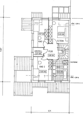 Obergeschoss - 5 Zimmer Doppelhaushälfte in Goldbach