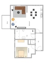 Grundriss - 2 Zimmer 2- Zimmerwohnung zur Miete in Gotha