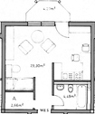 Grundriss - 1 Zimmer Etagenwohnung zur Miete in Gotha