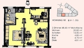 Grundriss WE 8 - 2 Zimmer Etagenwohnung zur Miete in Gotha