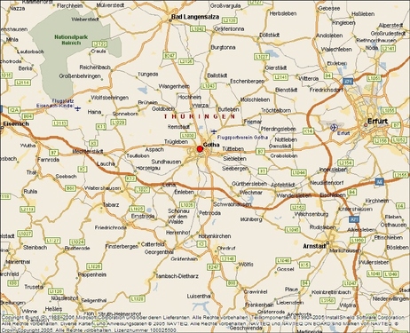 Gotha an der A4 zw Erfurt und Eisenach - 