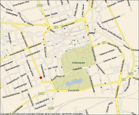 Auszug aus dem Gothaer Stadtplan - 