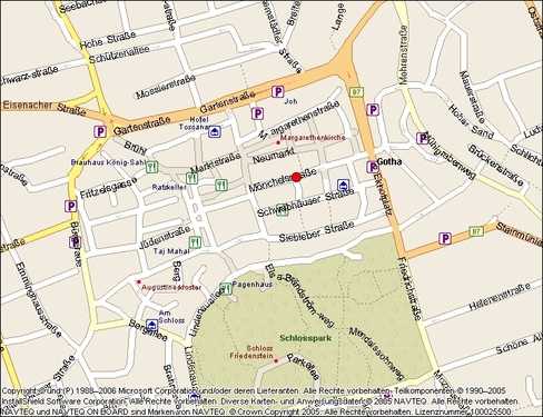 Auszug aus dem Stadtplan - 