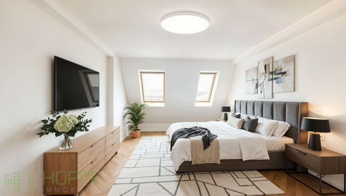 Schlafzimmer 1 Perspektive 1 - (Einrichtungsvorschlag KI generiert) - 