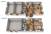 3D Grundrisse - Großzügiges Wohnhaus mit viel Platz & Entwicklungsmöglichkeiten zur Miete