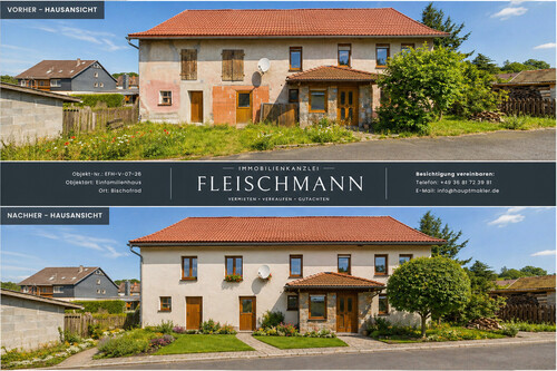 Außenansicht Vorher Nachher - Eigenheim ab 66.000,00 Euro - mit ca. 50-80k Ausbau zum fertigen Zuhause!