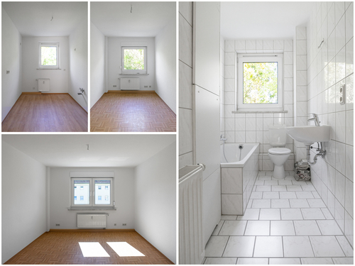 Innenfotos -Bad mit Wanne - Etagenwohnung mit 65,82 m&sup2; in Suhl zur Miete