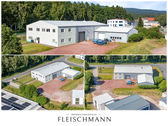Blick von außen - Moderne Gewerbeimmobilie mit klimatisierter Halle und Einliegerwohnung in Zella-Mehlis