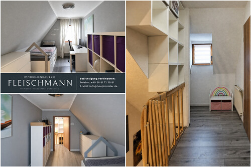 Kinderzimmer und Flur im Dachgeschoss - 