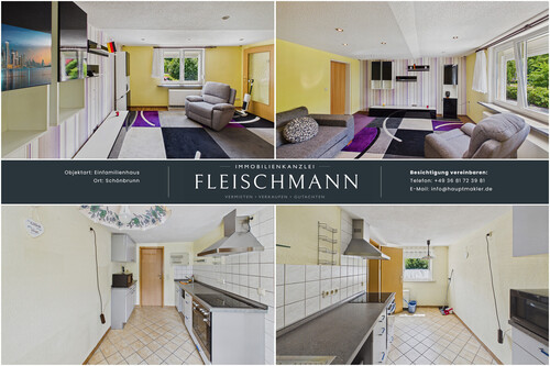 Wohnzimmer + Küche EG - 7 Zimmer Einfamilienhaus zur Miete in Schleusegrund