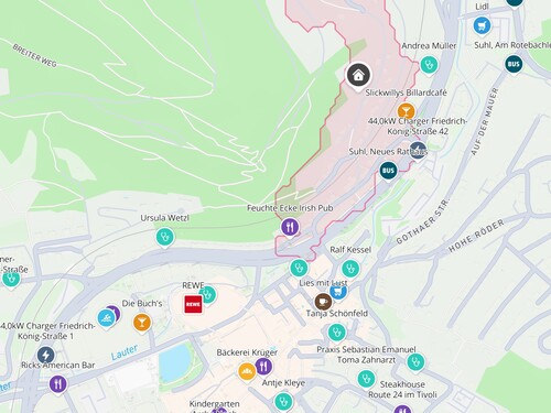 Lage der Immobilie in Suhl - 
