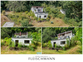 Außenansicht Gartenhaus - Freizeitgrundstück mit massiven Gartenhaus, großer Terrasse und ganzjähriger Nutzung in Südhanglage