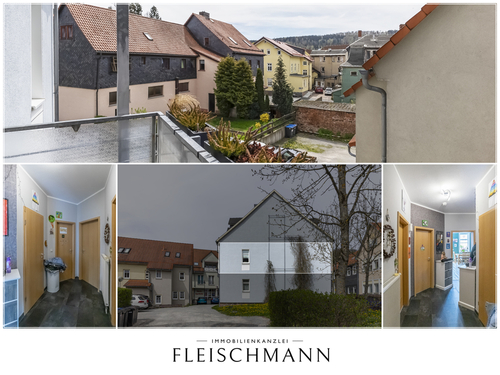 Flur + Balkon+ Aussichten - 4 Zimmer Etagenwohnung zum Kaufen in Zella-Mehlis
