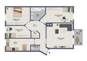 Wohnungsgrundriss - 4 Zimmer Etagenwohnung in Zella-Mehlis