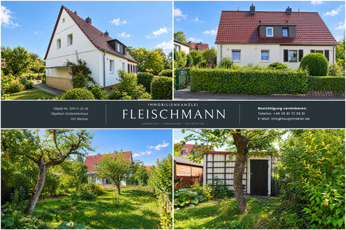 Außenansichten - 4 Zimmer Doppelhaushälfte zum Kaufen in Weimar