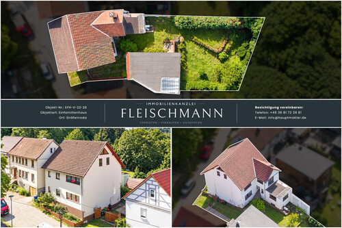 Blick von oben - 8 Zimmer Mehrfamilienhaus, Wohnhaus in Geratal