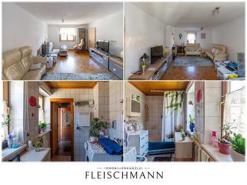 Badezimmer und Wohnzimmer 1. OG - Bauernhaus, Landhaus mit 219,40 m² in Meiningen zum Kaufen