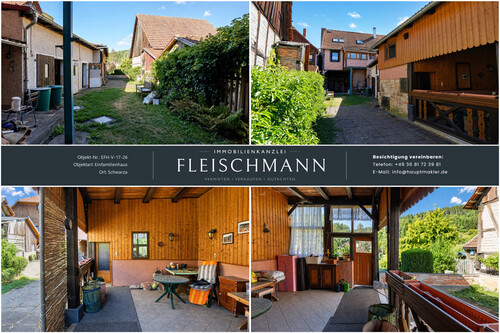 Blick in den Garten/Hinterhof - Einfamilienhaus mit 130,00 m&sup2; in Schwarza zum Kaufen