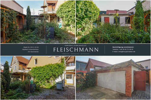 Blick in den Hinterhof - 12 Zimmer Wohn- & Geschäftshaus in Geschwenda