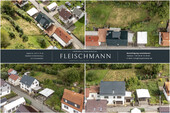 Blick von oben - Platz für alles: 281 m² Wohnfläche, großer Garten, fünf Stellplätze in SchmalkaldenAsbach