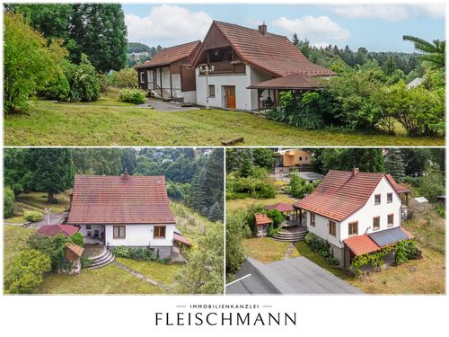 Gesamtansicht Wohnhaus und Nebengebäude - 5 Zimmer Bauernhaus, Landhaus in Suhl