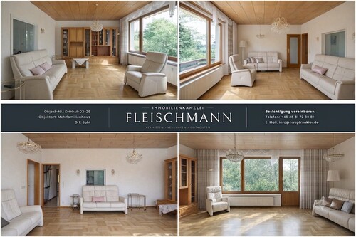 Wohnzimmer im Erdgeschoss - Großzügige Doppelhaushälfte mit Garten, Wintergarten und viel Platz