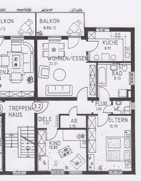 Grundriß Whg. 3.2 - 