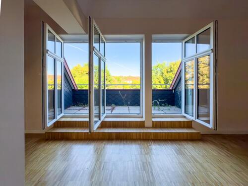 Kochbereich mit Balkonzugang - 