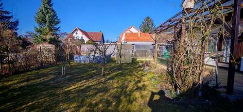 Garten, Hochbeet, Gewächshäuser - Einfamilienhaus mit 222,00 m&sup2; in Fredersdorf-Vogelsdorf OT Fredersdorf Süd zum Kaufen
