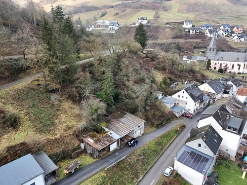 Drohnenansicht - Grundstück in Oberdiebach