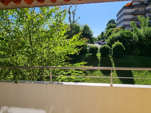 Blick vom Balkon - '1-Zi.-Wohnung mit Westbalkon ins Grüne, Aufzug und Stellplatz in U-Bahn-Nähe von Stuttgart-Botnang'