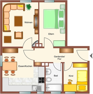 2.-OG - Kapitalanlage; günstige 3-Zi-OG-ETW in Weißenhorn incl. Stellplatz und Küche