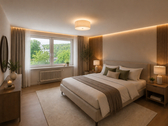Schlafzimmer KI-Bild - 4.5 Zimmerwohnung mit 100,00 m&sup2; in Stuttgart / Hoffeld zum Kaufen