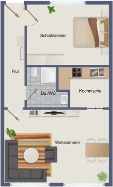 Foto - 2- Zimmerwohnung mit 45,00 m&sup2; in Stuttgart / Stuttgart-Ost zum Kaufen