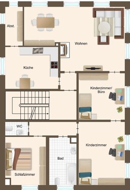 1.OG - 13 Zimmer Mehrfamilienhaus, Wohnhaus zum Kaufen in Geislingen an der Steige