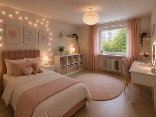 Kinderzimmer I KI-Bild - 4.5 Zimmerwohnung mit 100,00 m&sup2; in Stuttgart / Hoffeld zum Kaufen