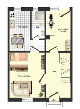 1 Zimmer Untergeschoss - 