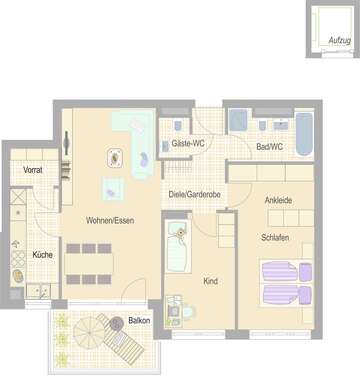 Foto - Wohnung zum Mieten in Hemmingen 1.099,00 € 83.18 m²