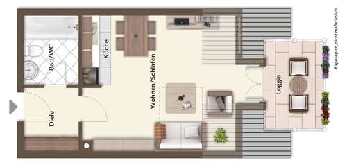 Foto - Wohnung zum Kaufen in Deggendorf 130.000,00 € 31.88 m²