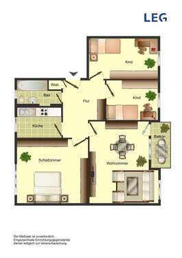 Foto - Wohnung zum Mieten in Unna 519,00 € 70.37 m²