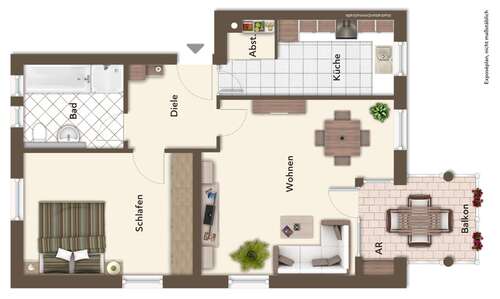 Foto - Wohnung zum Kaufen in Plattling 169.000,00 € 61.64 m²