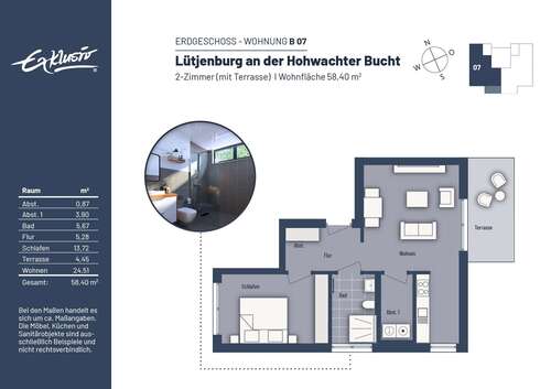 Foto - Wohnung zum Kaufen in Lütjenburg 265.000,00 € 58.4 m²